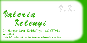 valeria kelenyi business card